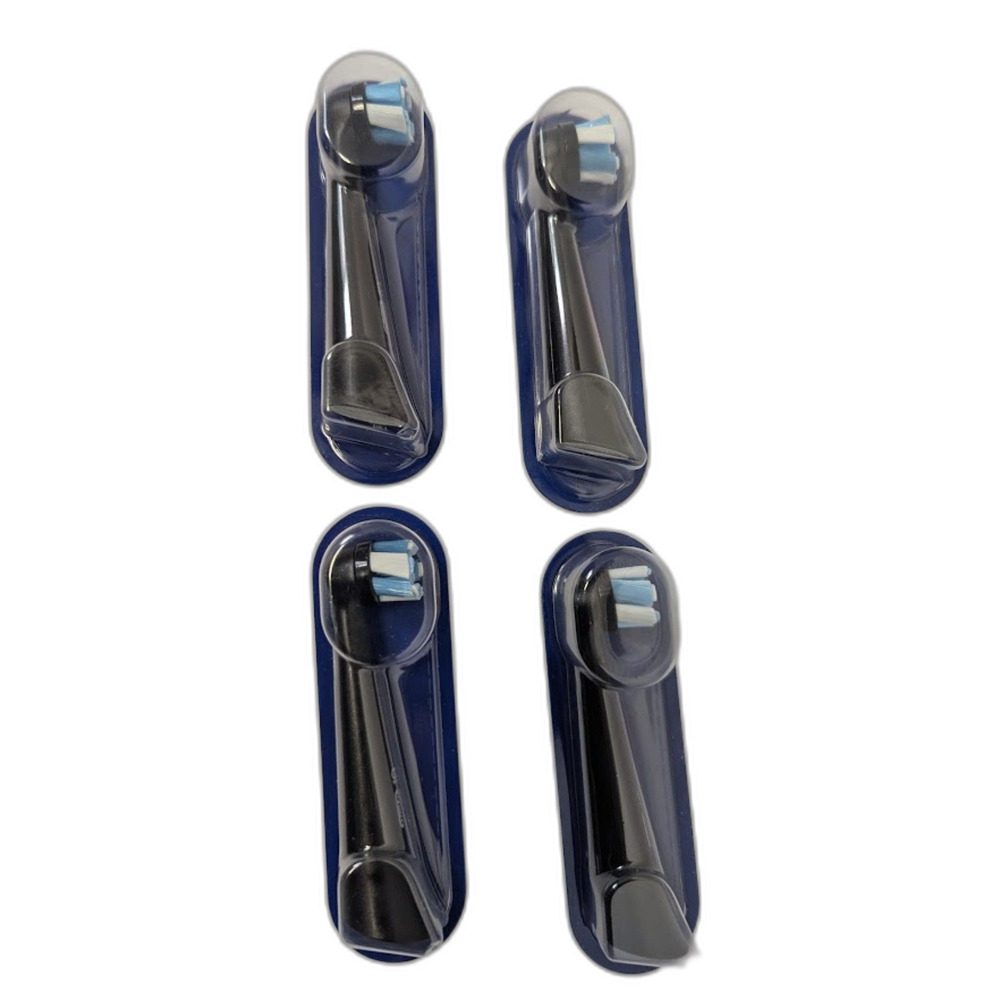 Oral-B iO Deep Clean Replacement Factory Sealed Brush Heads 4 Pack Black
